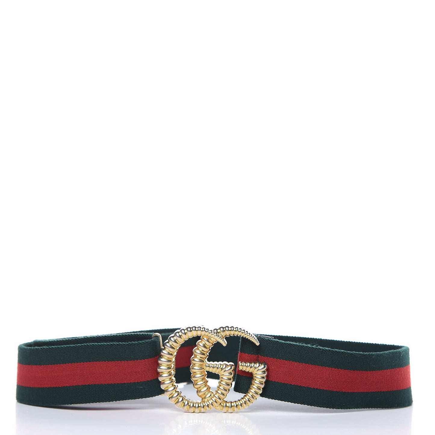 Canvas Torchon Double G Web Belt 90 36 Verde