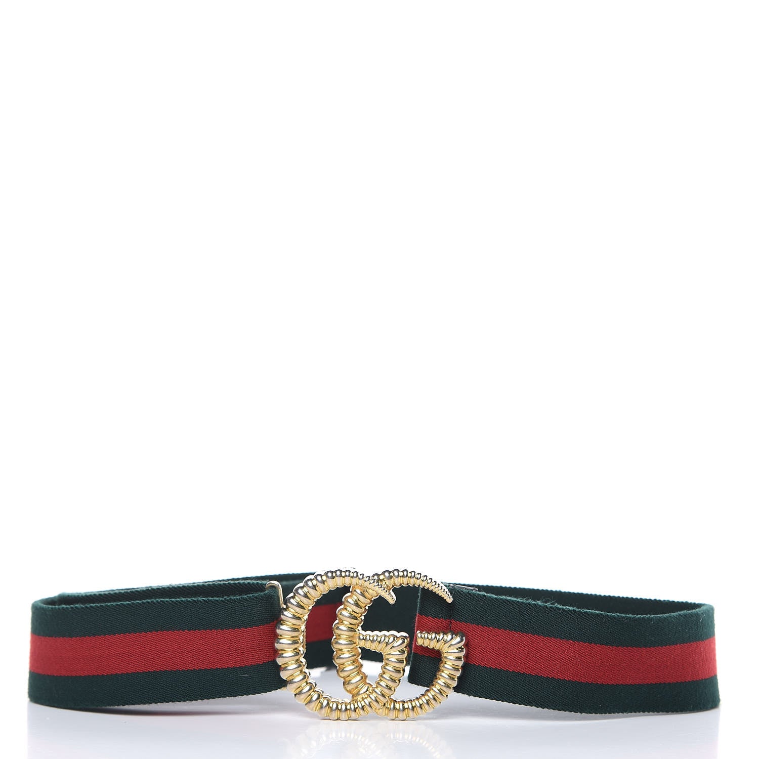 Gucci Canvas Torchon Double G Web Belt 90 36 Verde 5 of 5