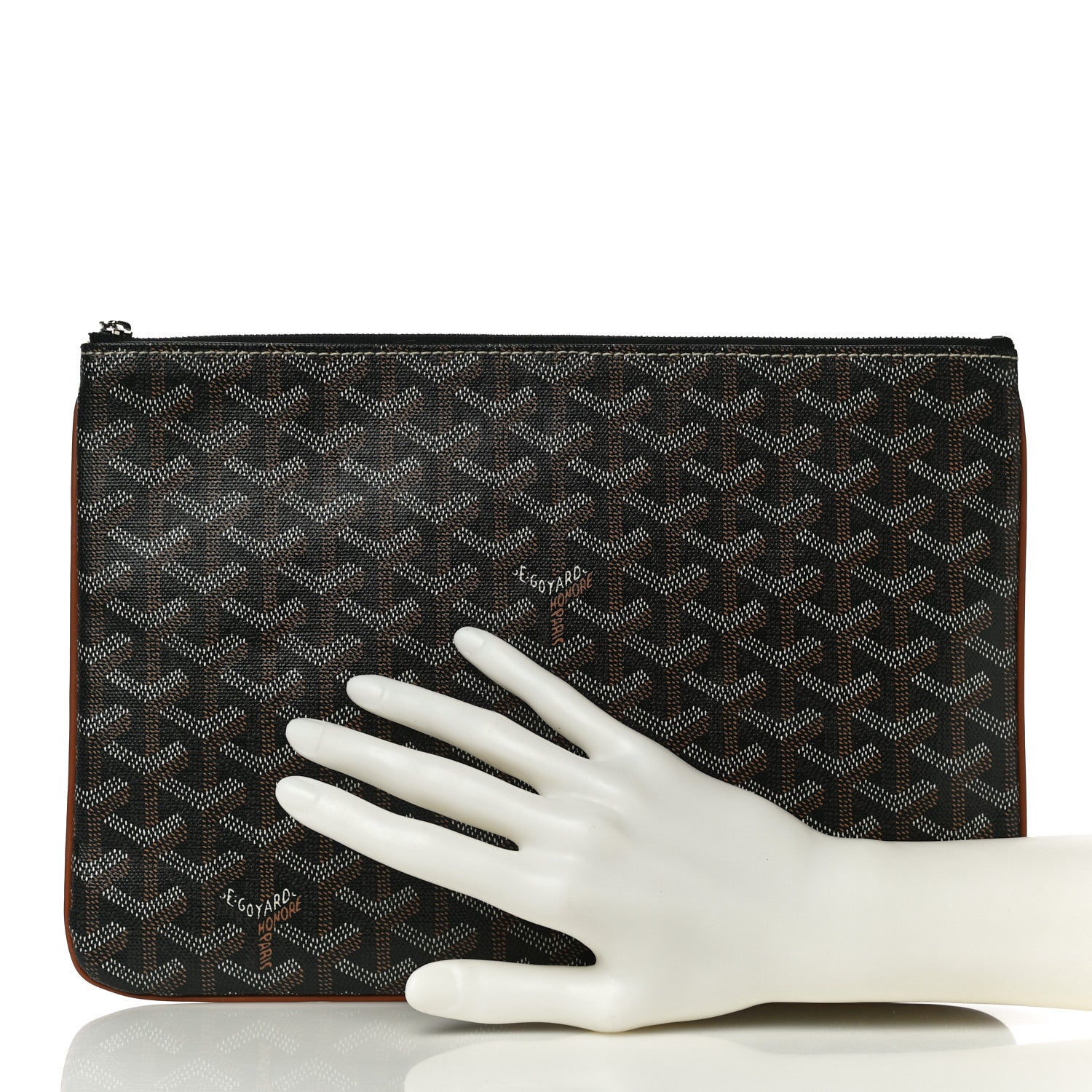 Goyard Goyardine Senat Pochette MM Black Gold 2 of 10