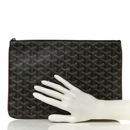 Goyard Goyardine Senat Pochette MM Black Gold 2 of 10