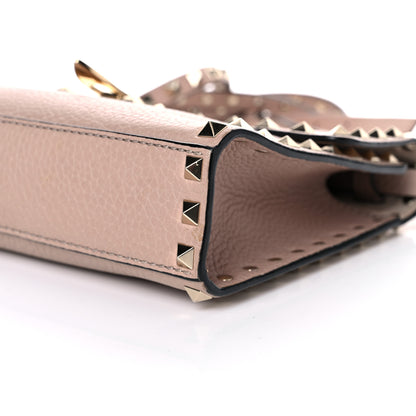 Valentino Garavani Pebbled Calfskin Medium Rockstud Flip Lock Crossbody Bag Poudre 7 of 20
