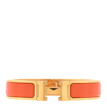 Hermes Enamel Narrow Clic Clac H Bracelet PM Orange 1 of 3