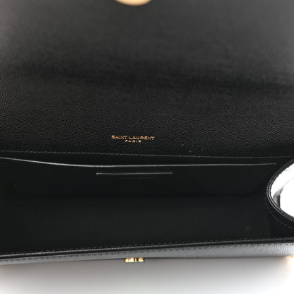 Saint Laurent Grain De Poudre Medium Classic Monogram Kate Satchel Black 5 of 10
