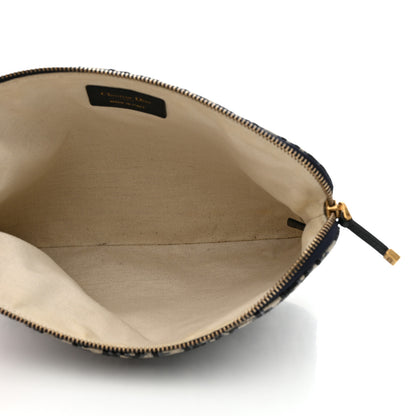 Christian Dior Oblique Pouch Clutch Blue 5 of 8
