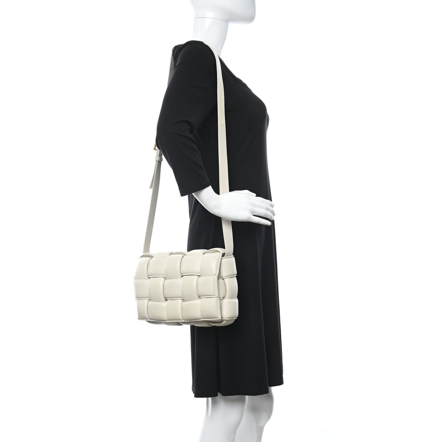 Nappa Maxi Intreccio Padded Cassette Crossbody Bag Plaster