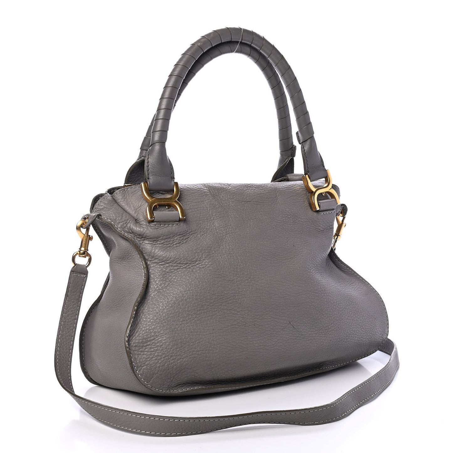 Calfskin Medium Marcie Satchel Cashmere Grey