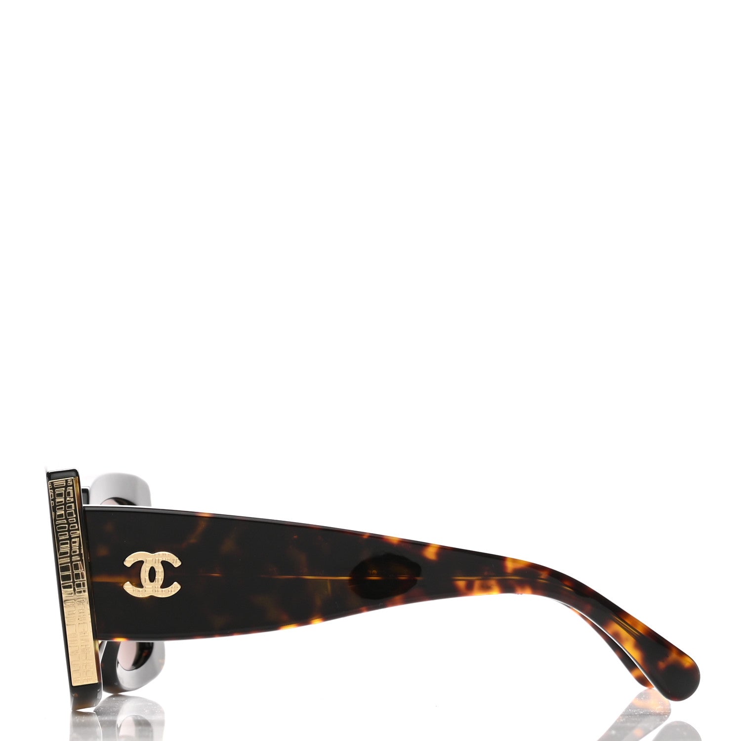 Chanel Acetate Rectangle Sunglasses 5435 Tortoise 3 of 8