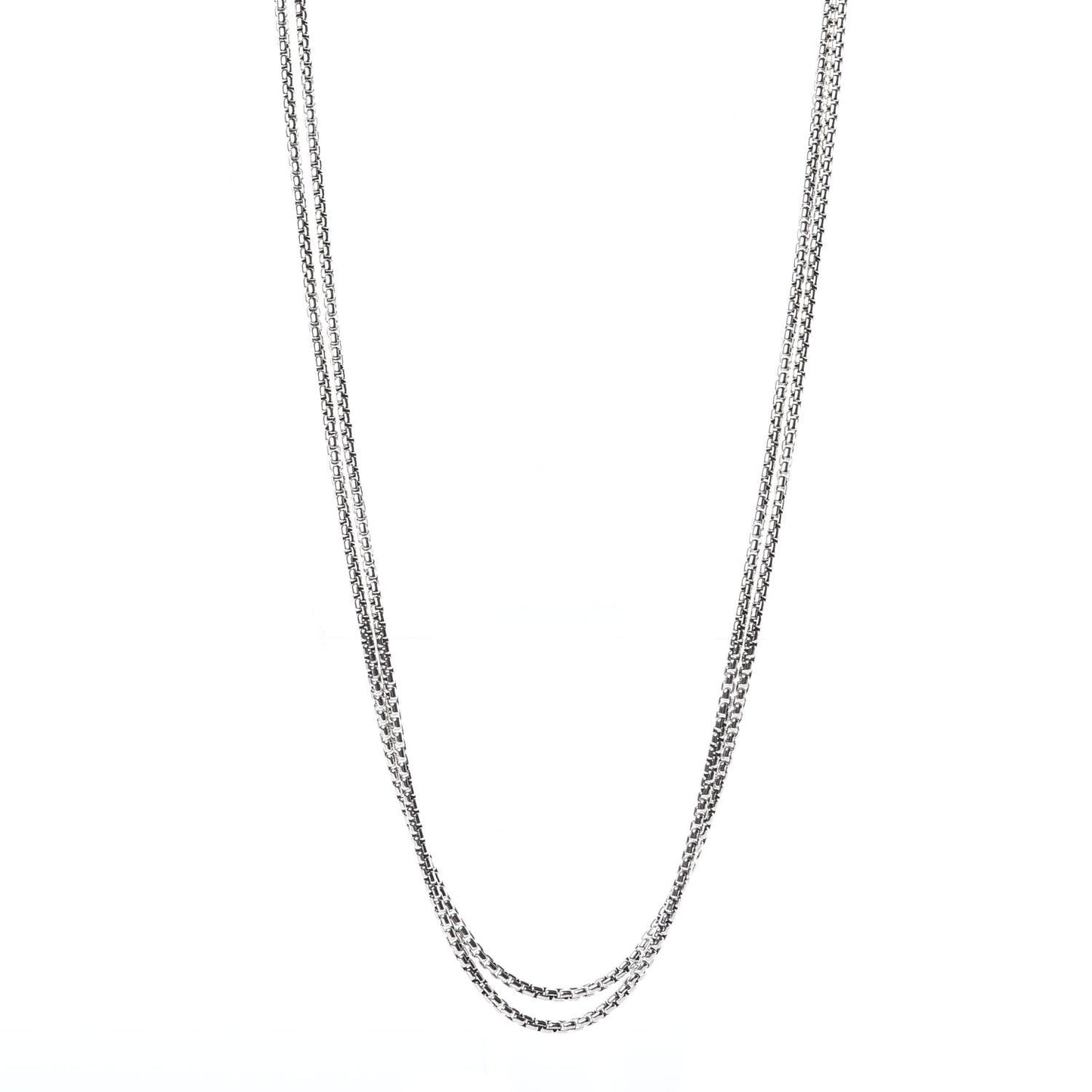 Sterling Silver 14K Yellow Gold 3.6mm Box Chain Necklace