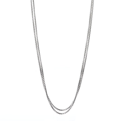 David Yurman Sterling Silver 14K Yellow Gold 3.6mm Box Chain Necklace 1 of 4