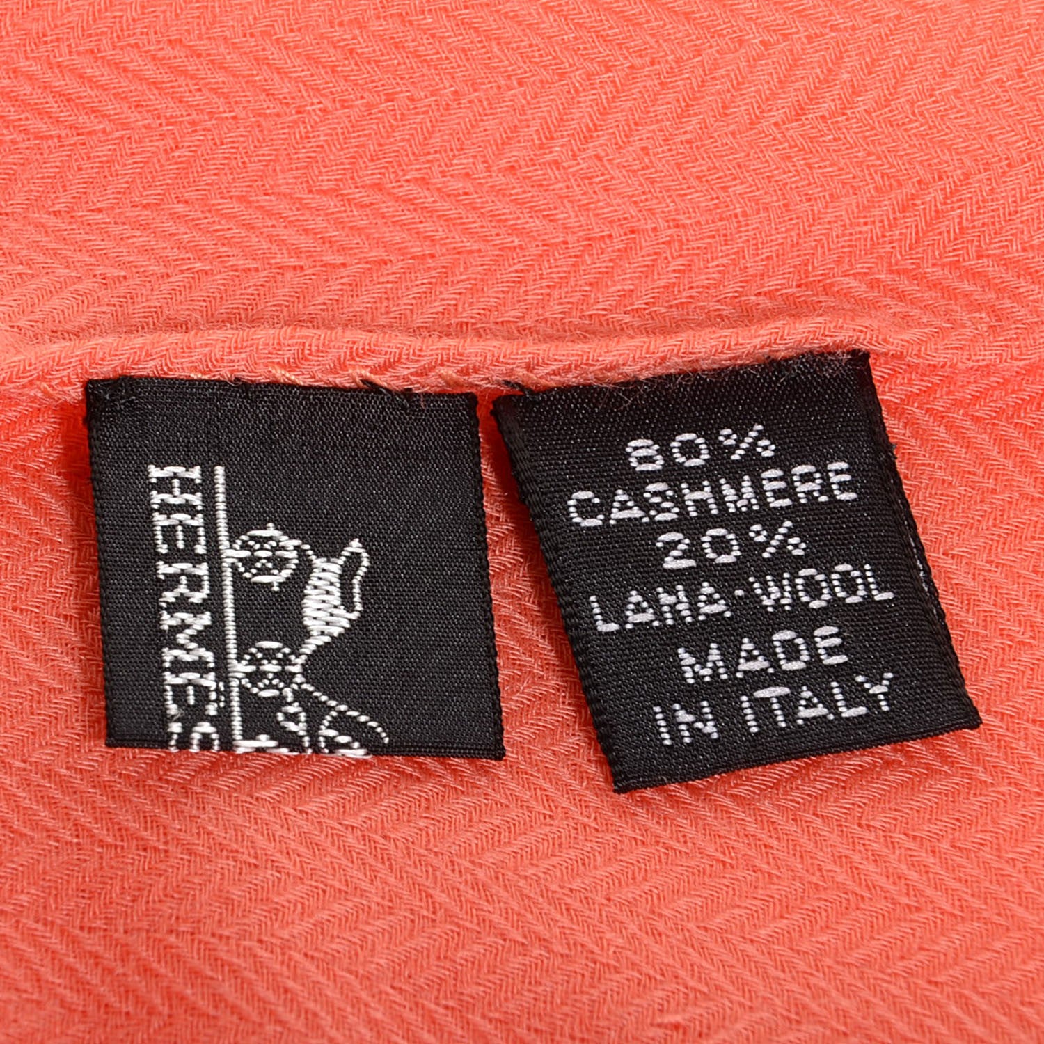 Hermes Cashmere Wool Fringe Stole 6 of 6