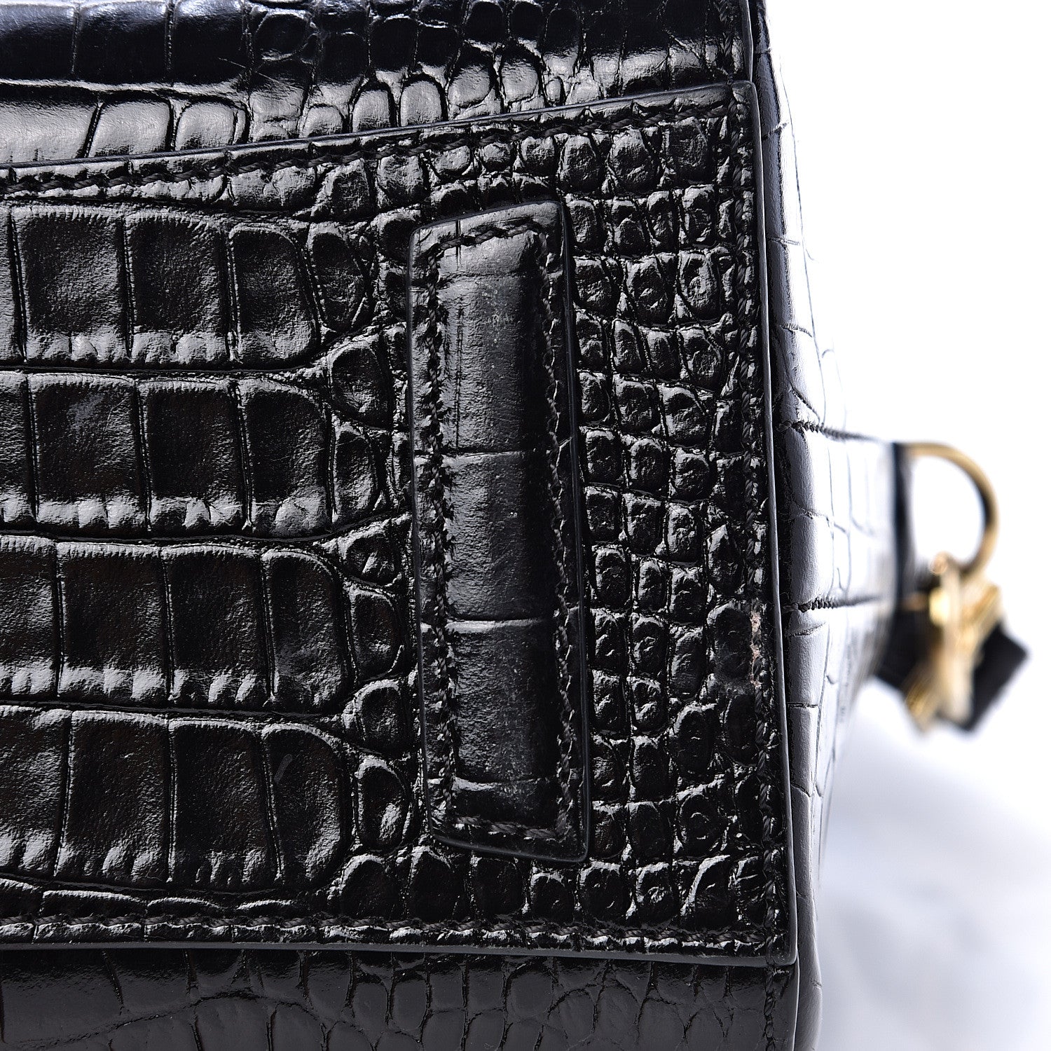 Givenchy Calfskin Crocodile Embossed Mini Antigona Black 12 of 13