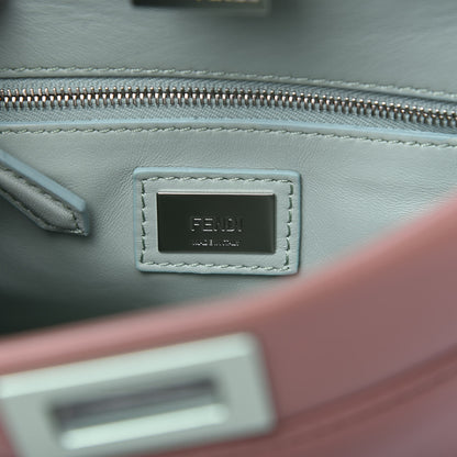 Fendi Nappa Colorblock Mini Peekaboo Iconic Satchel English Rose Plaster Oxigen 8 of 9