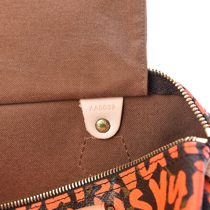 Louis Vuitton Monogram Graffiti Speedy 30 Orange 7 of 14