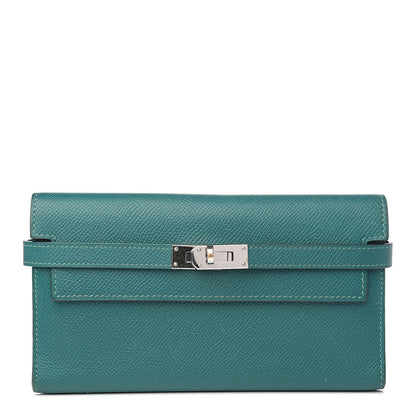Hermes Epsom Kelly Longue Wallet Malachite 1 of 10
