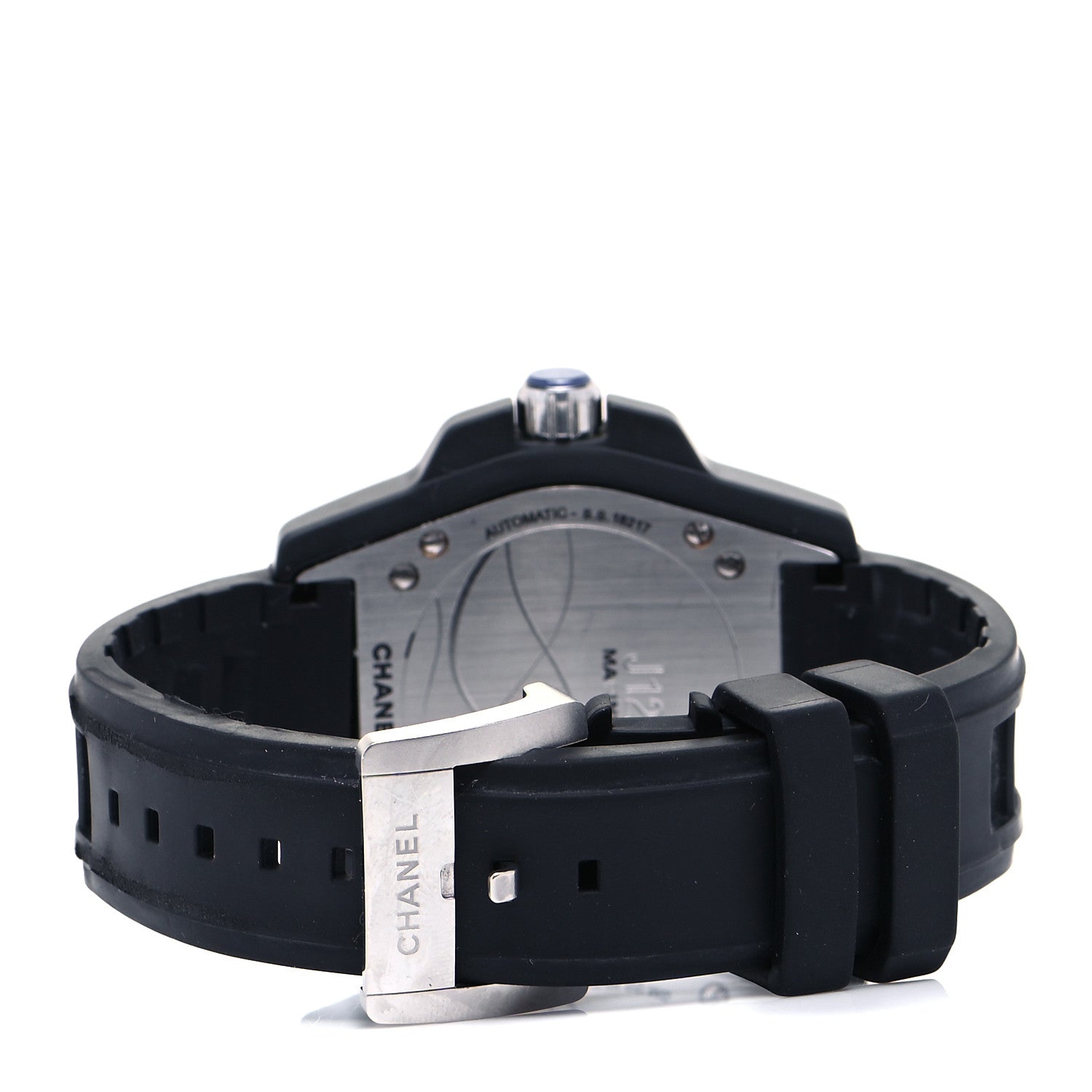 Chanel Stainless Steel Ceramic Rubber 41mm J12 Marine Automatic Watch Black 3 of 5