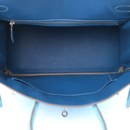 Hermes Epsom Candy Birkin 35 Celeste Mykonos 5 of 13