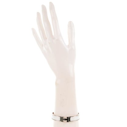 Hermes Enamel Narrow Clic Clac H Bracelet GM White 2 of 5