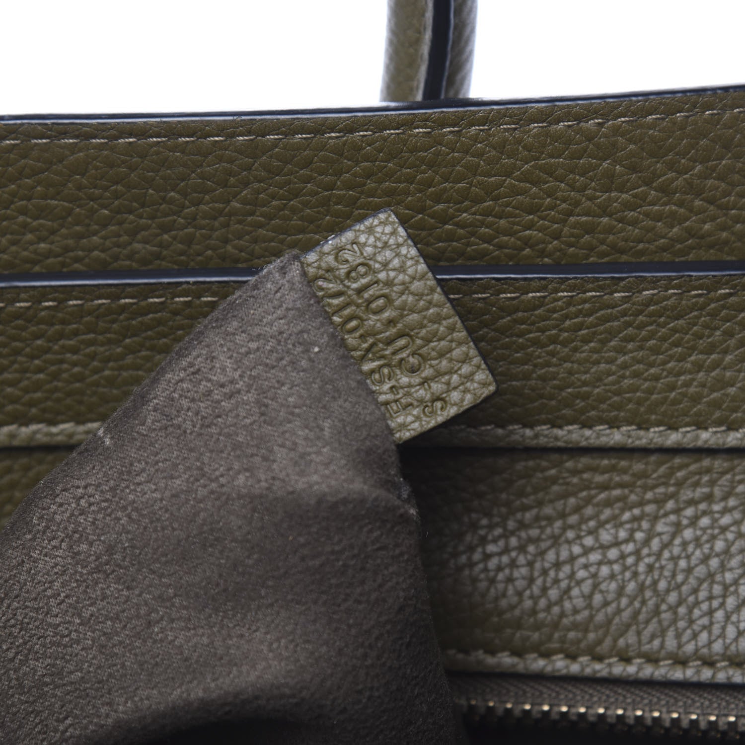 Celine Drummed Calfskin Mini Luggage Jungle 6 of 11