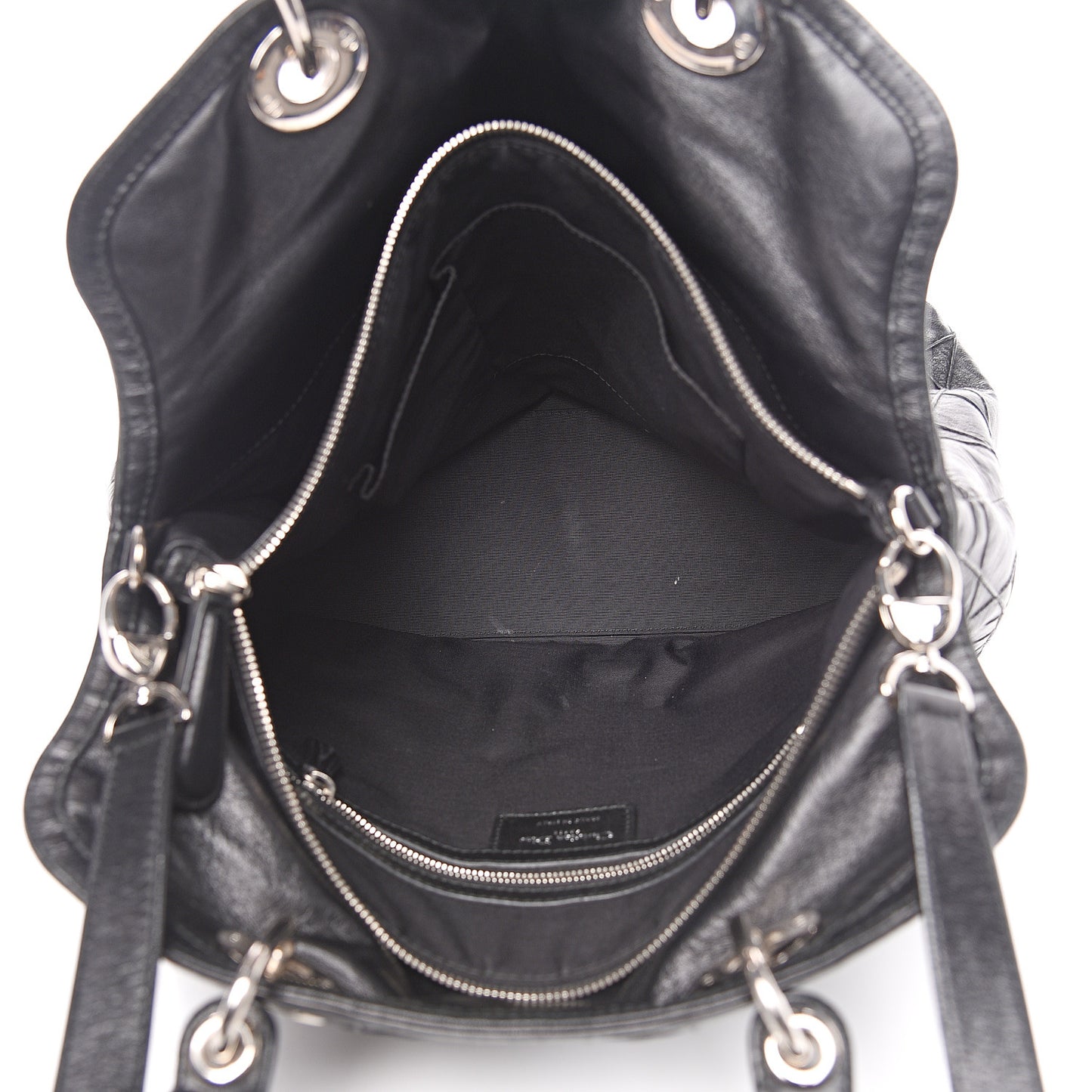 Lambskin Cannage Medium Granville Tote Black