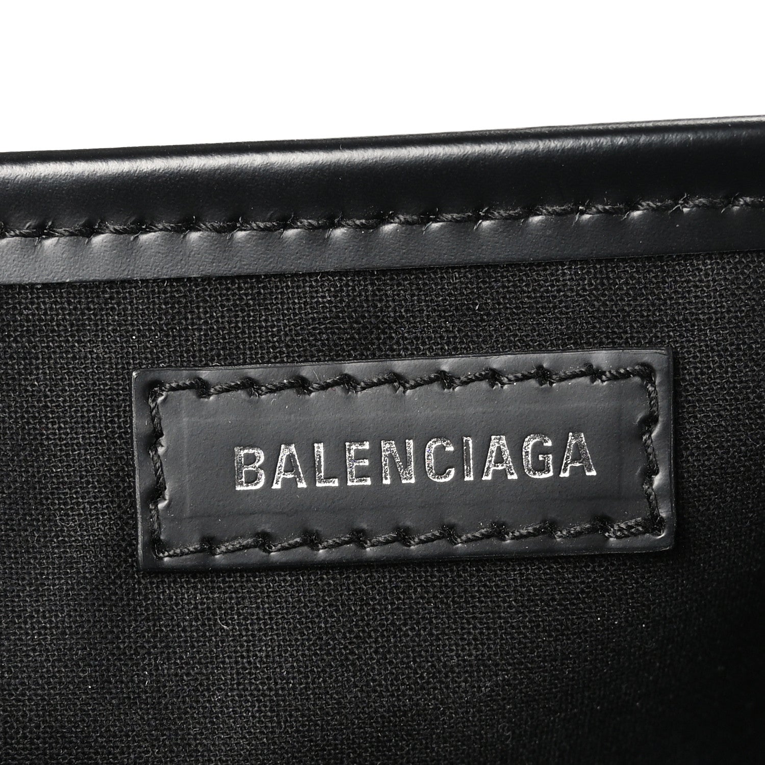 Balenciaga Cotton Canvas Satin Calfskin XS  White Black 7 of 12