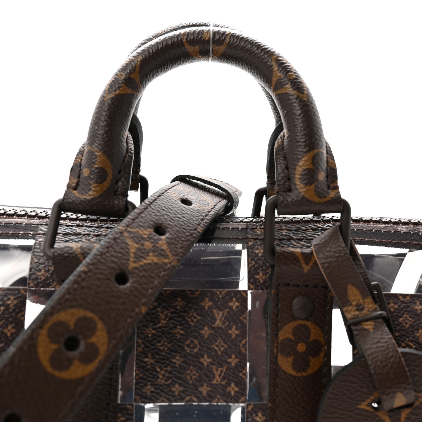 PVC Monogram Chess Keepall Bandouliere 25