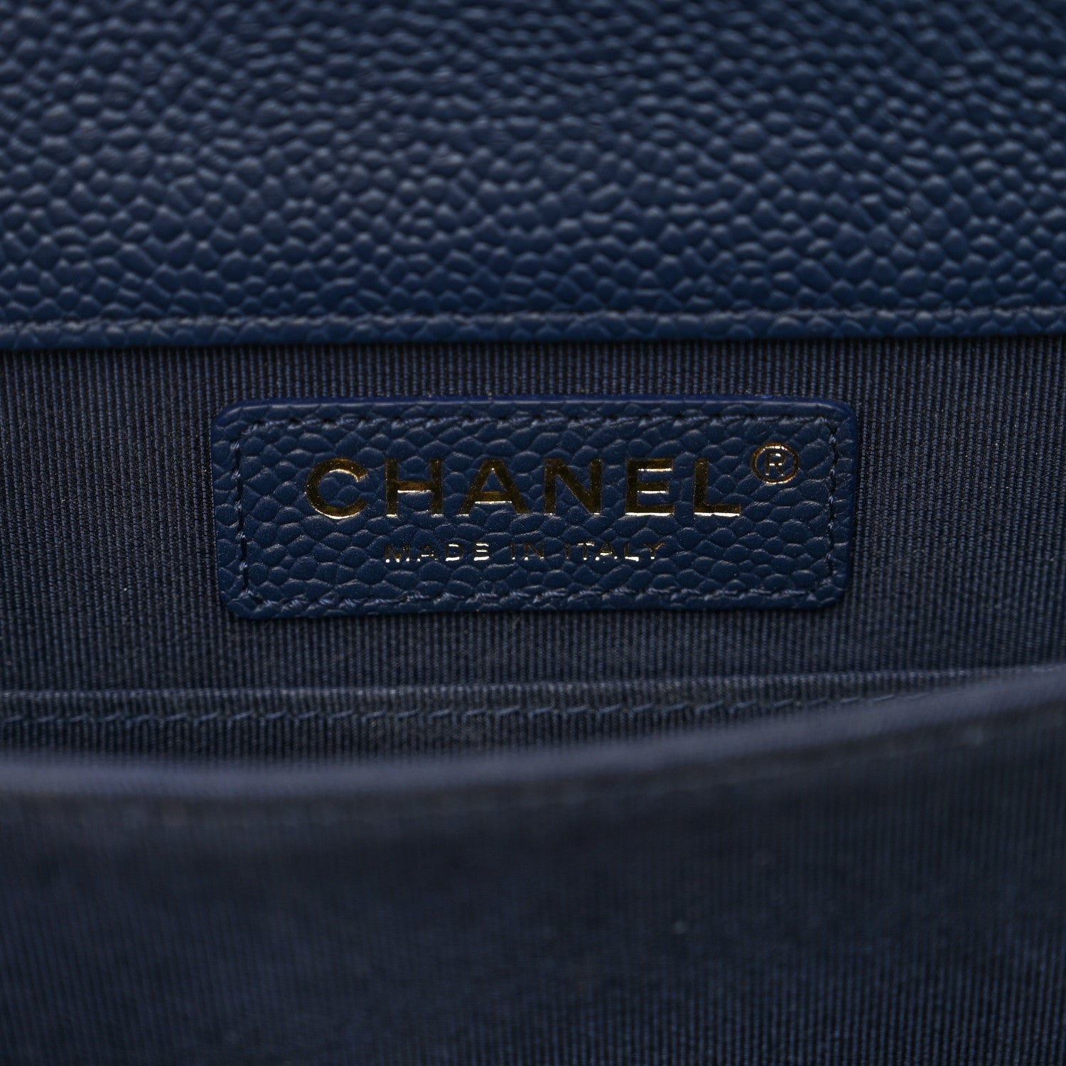Chanel Caviar Quilted North South Boy Flap Blue 7 of 10