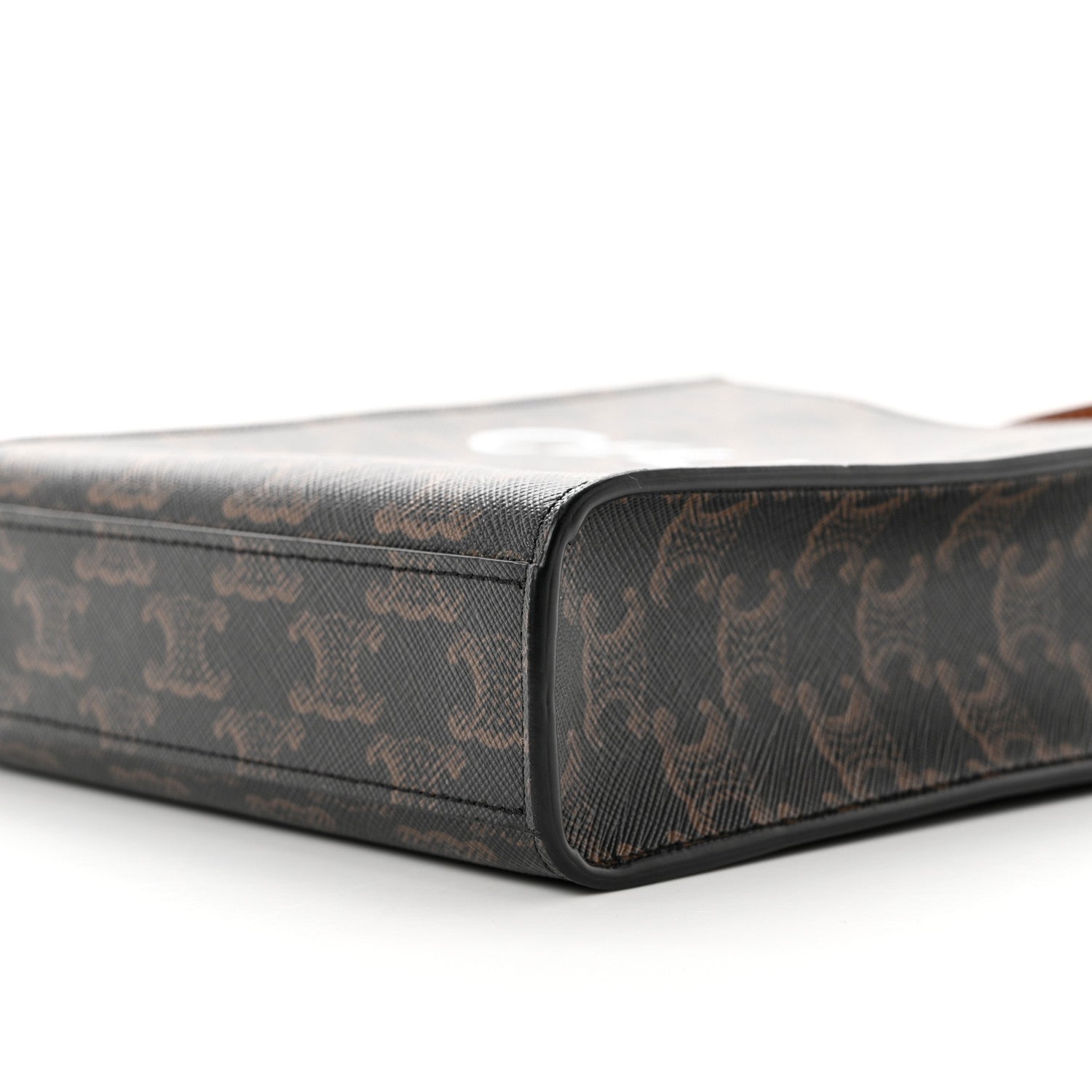 Celine Triomphe Canvas Calfskin Mini Vertical Cabas Tan 8 of 8