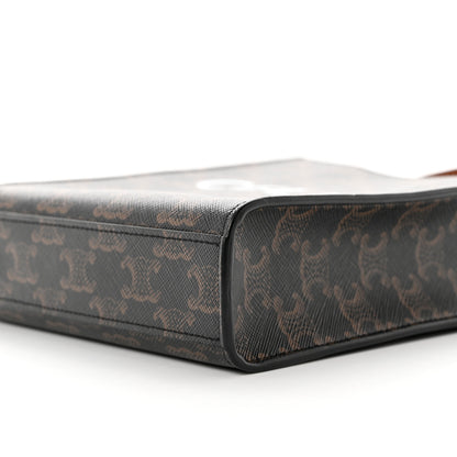 Celine Triomphe Canvas Calfskin Mini Vertical Cabas Tan 8 of 8