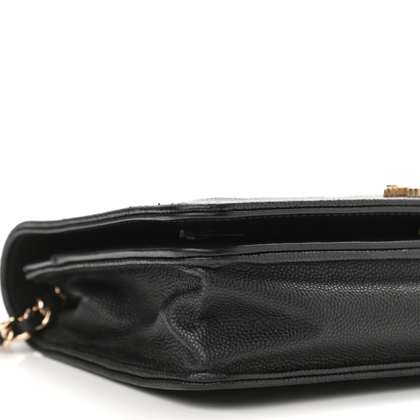 Caviar Quilted Vintage Mademoiselle Wallet On Chain WOC Black