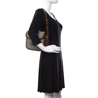 Gucci GG Supreme Monogram Horsebit 1955 Shoulder Bag Beige Brown Sugar 2 of 10