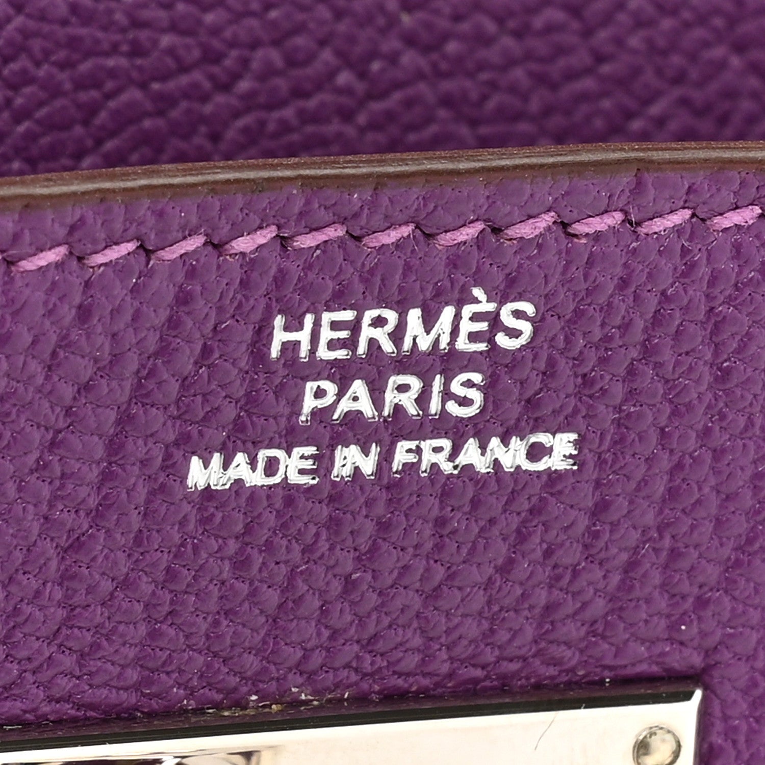 Hermes Chevre Mysore Kelly Longue Wallet Violet 8 of 12