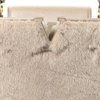 Louis Vuitton Mink Goatskin Capucines BB Beige 7 of 10