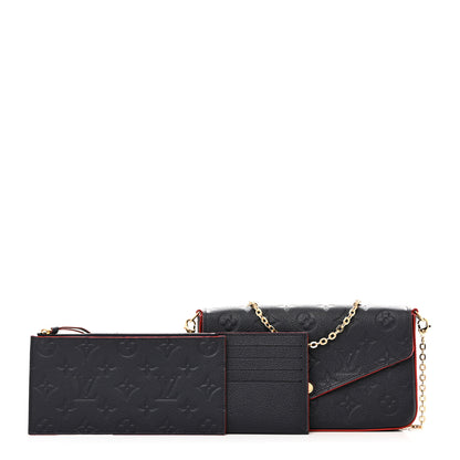 Louis Vuitton Empreinte Pochette Felicie Chain Wallet Marine Rouge 3 of 11