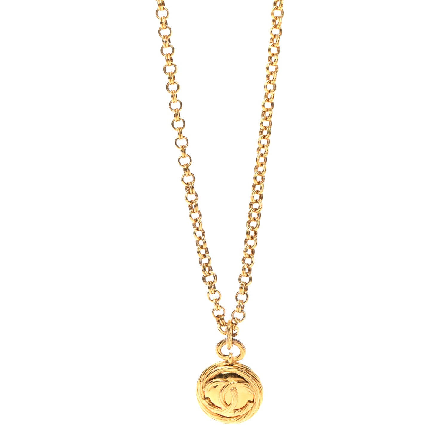 Chanel CC Mirror Long Necklace Gold 1 of 7