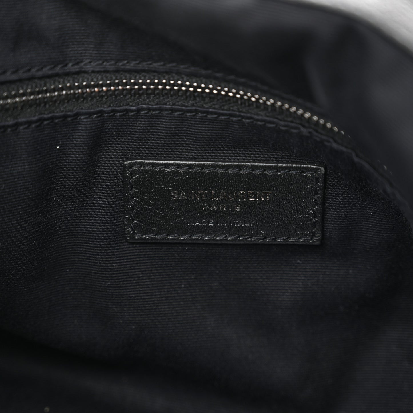 Pebbled Lambskin Chevron Monogram Large Nolita Black