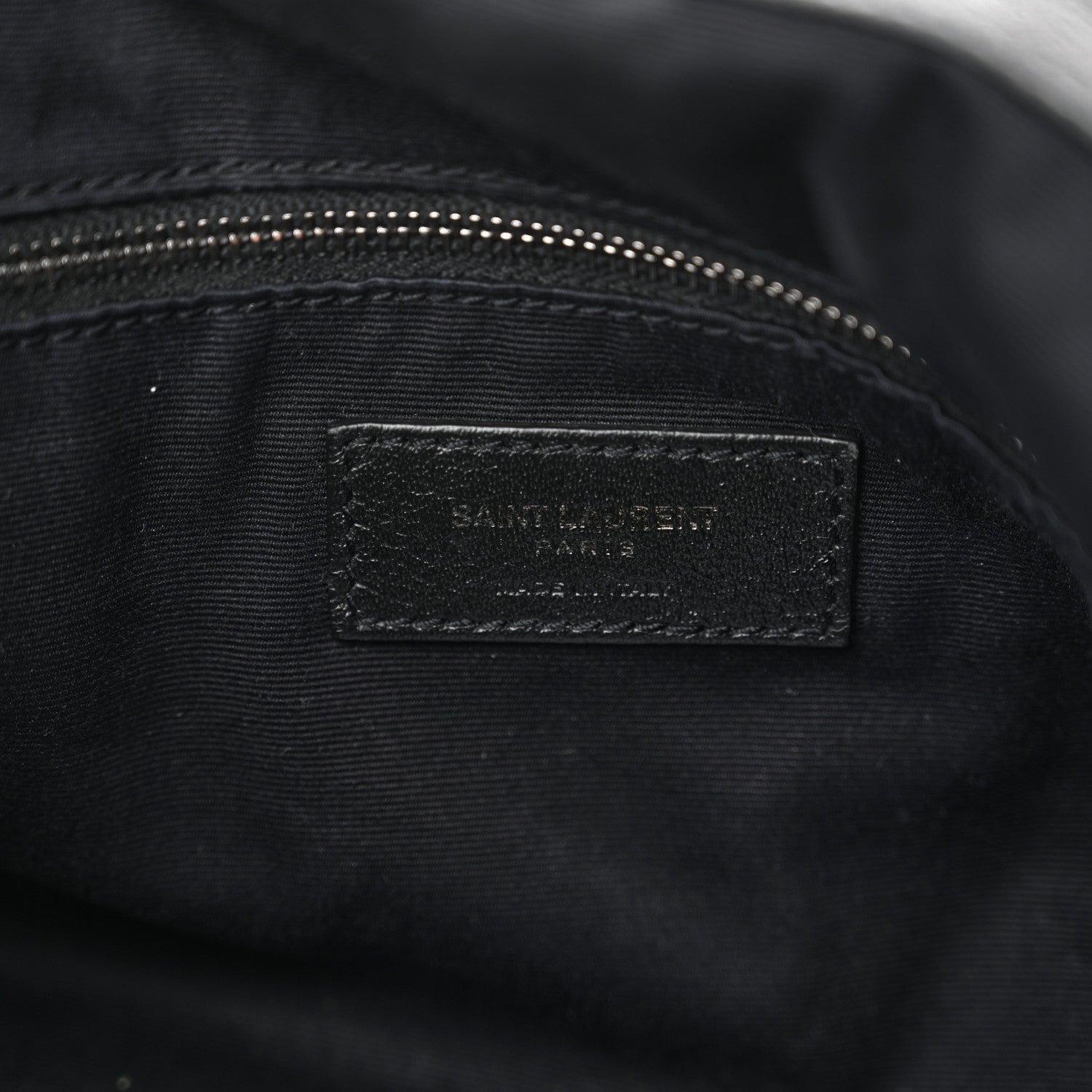 Saint Laurent Pebbled Lambskin Chevron Monogram Large Nolita Black 7 of 11