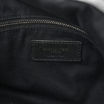 Saint Laurent Pebbled Lambskin Chevron Monogram Large Nolita Black 7 of 11