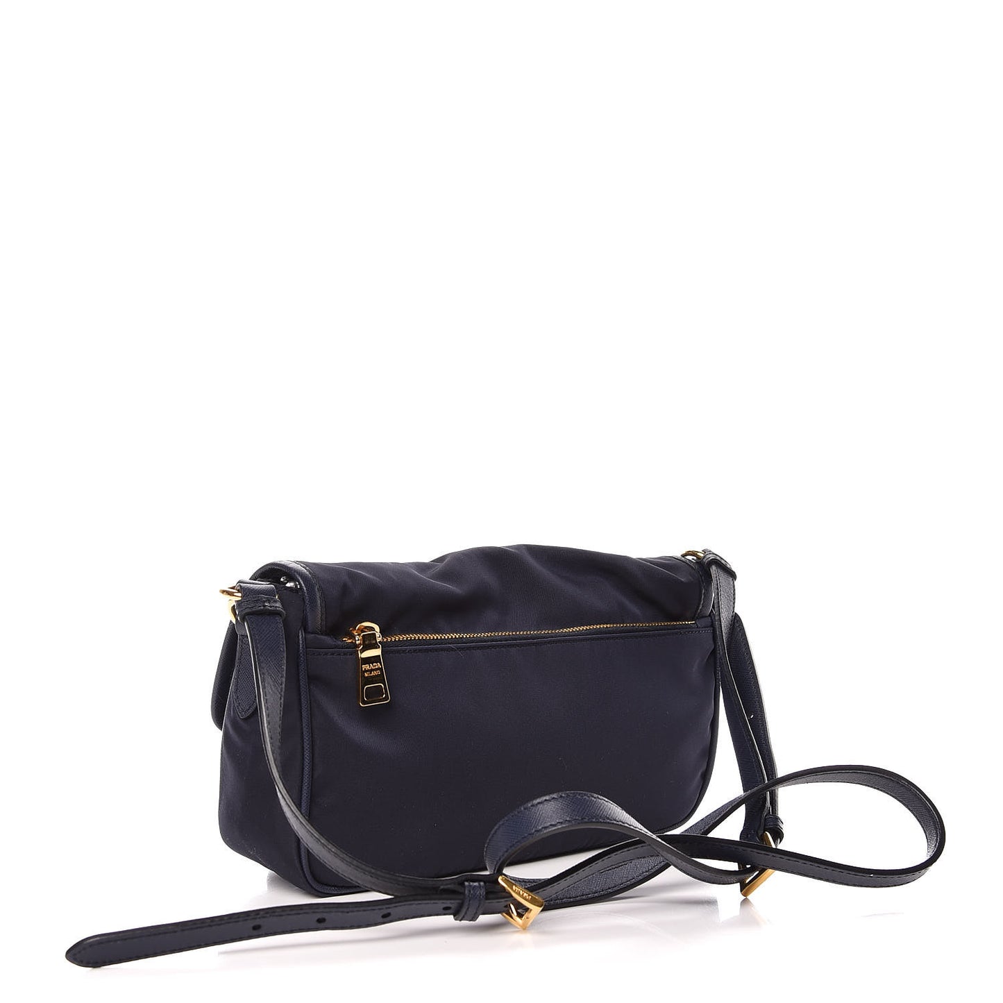Tessuto Nylon Saffiano Small Messenger Bag Blue