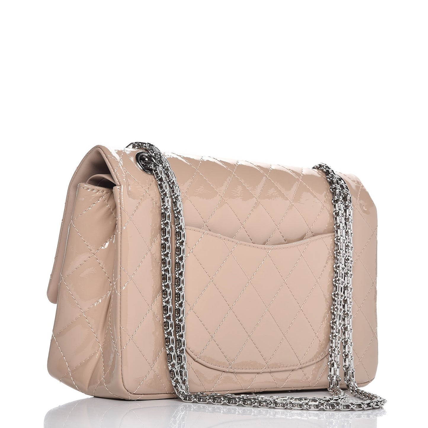 Patent Quilted 2.55 Reissue 226 Flap Beige