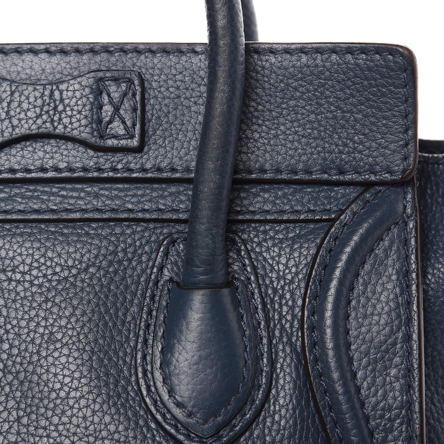 Drummed Calfskin Nano Luggage Orage