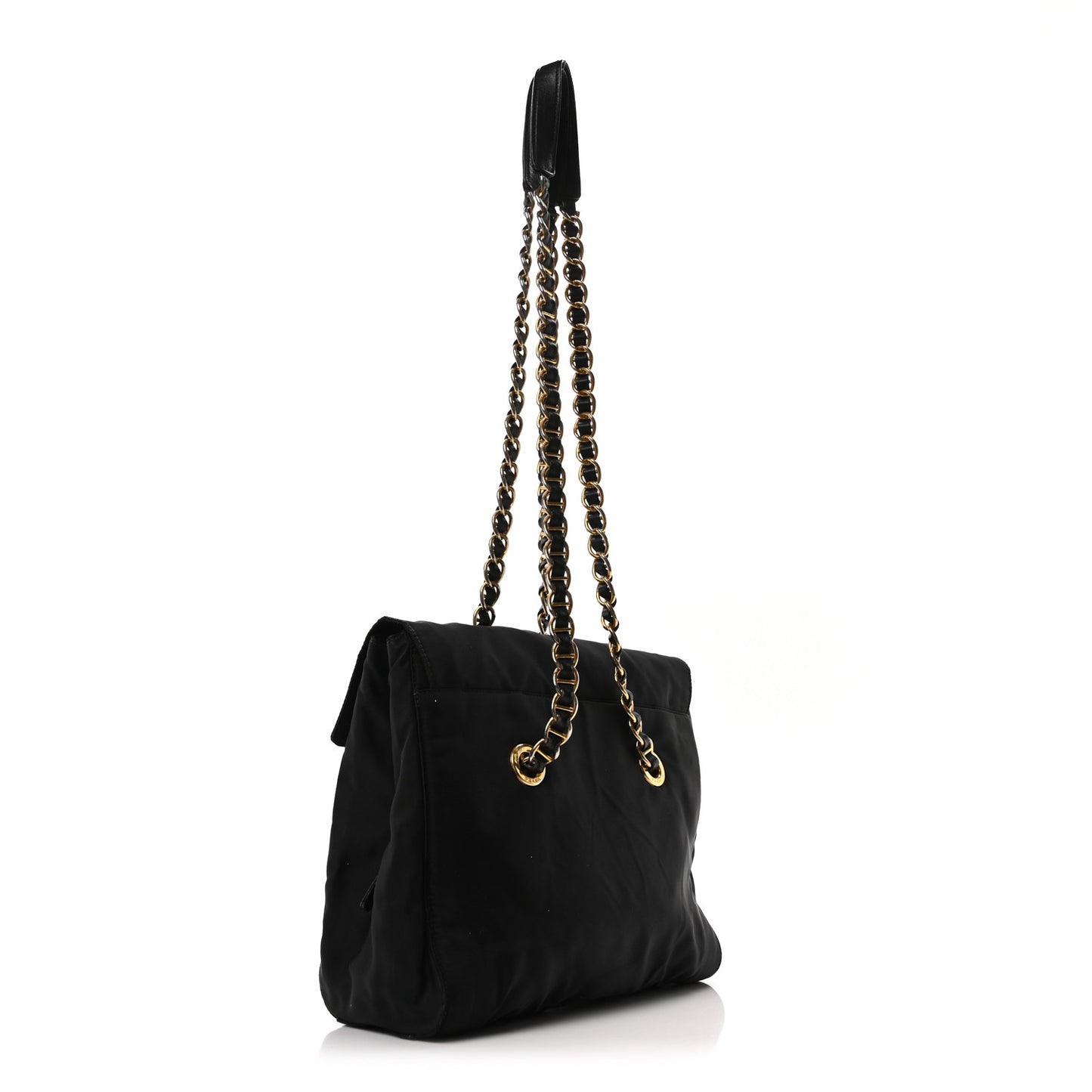 Tessuto Nylon Catena Shoulder Bag Black