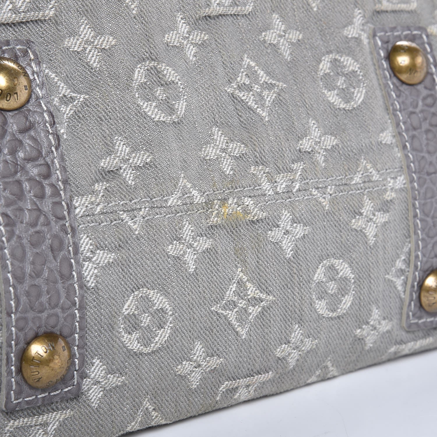 Louis Vuitton Denim Neo Cabby MM Grey 9 of 11