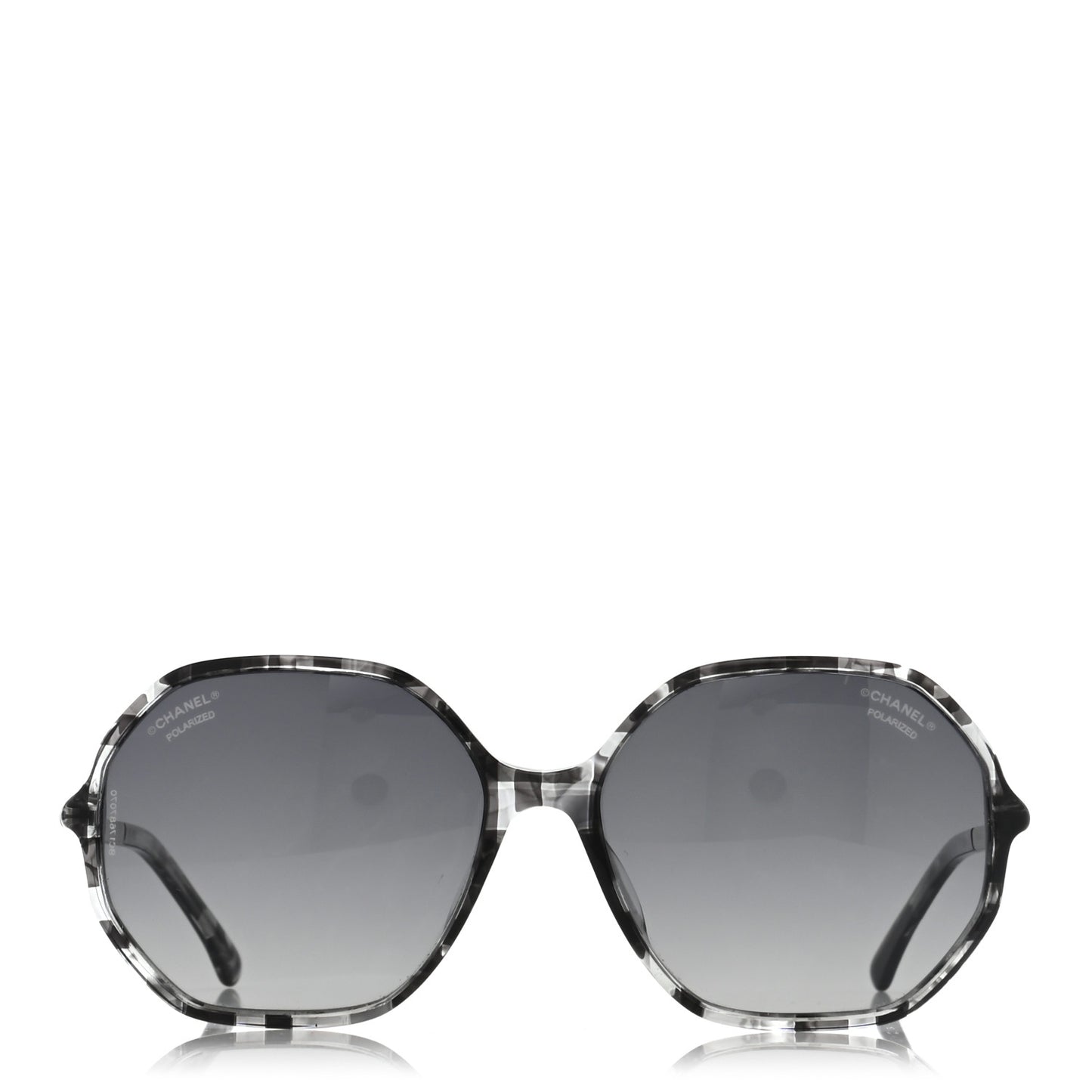 Acetate Polarized Oversized CC Sunglasses 5345-A Black Grey