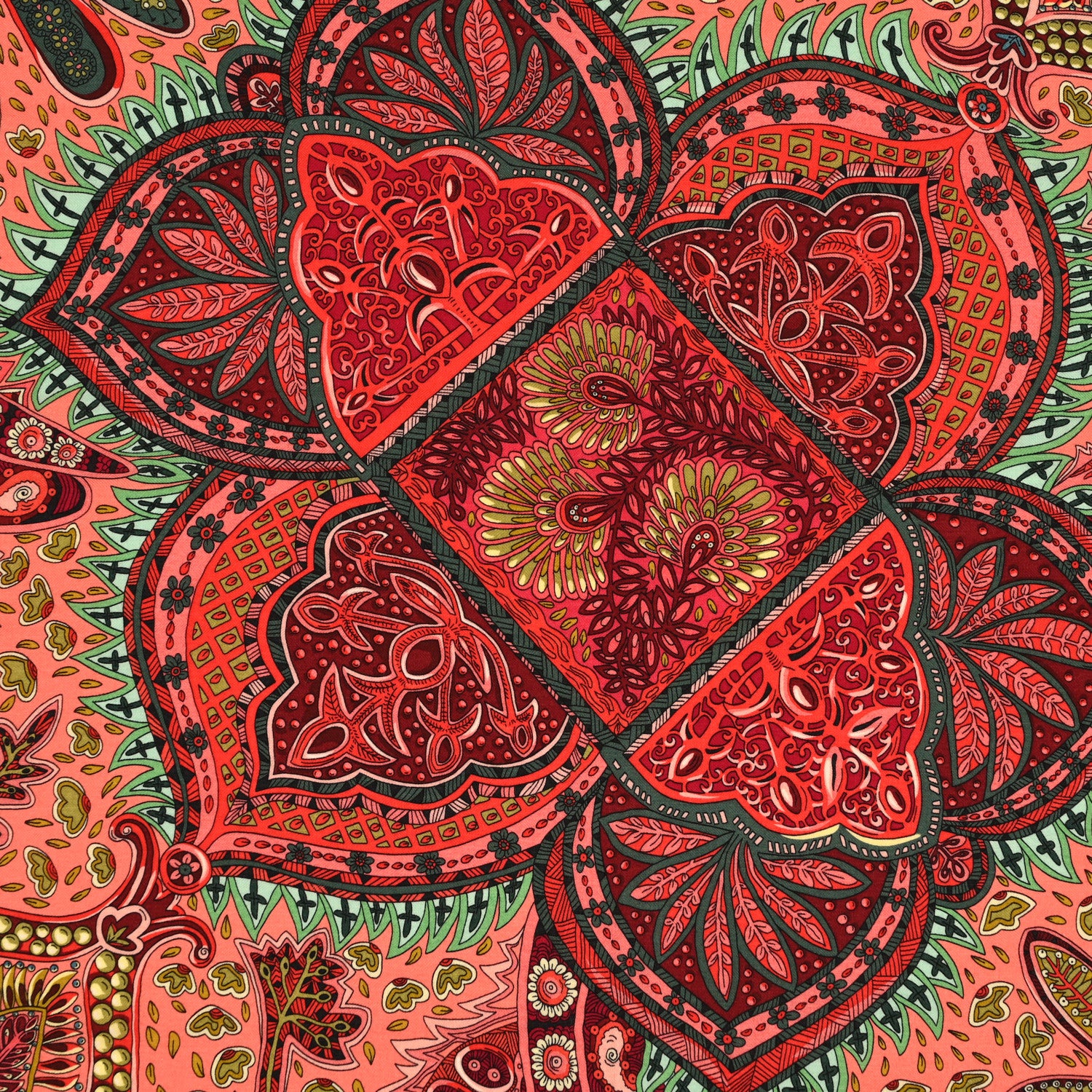 Hermes Cashmere Silk Le Jardin De La Maharani Shawl 140 1919721