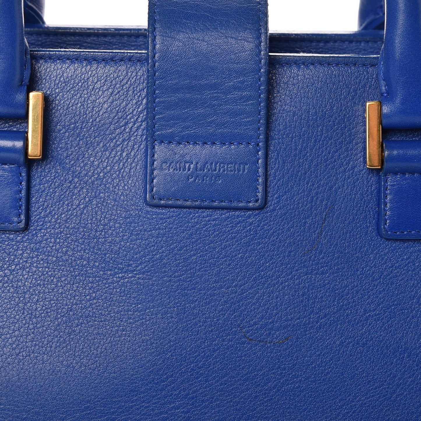 Calfskin Small Monogram Cabas Blue Majorelle