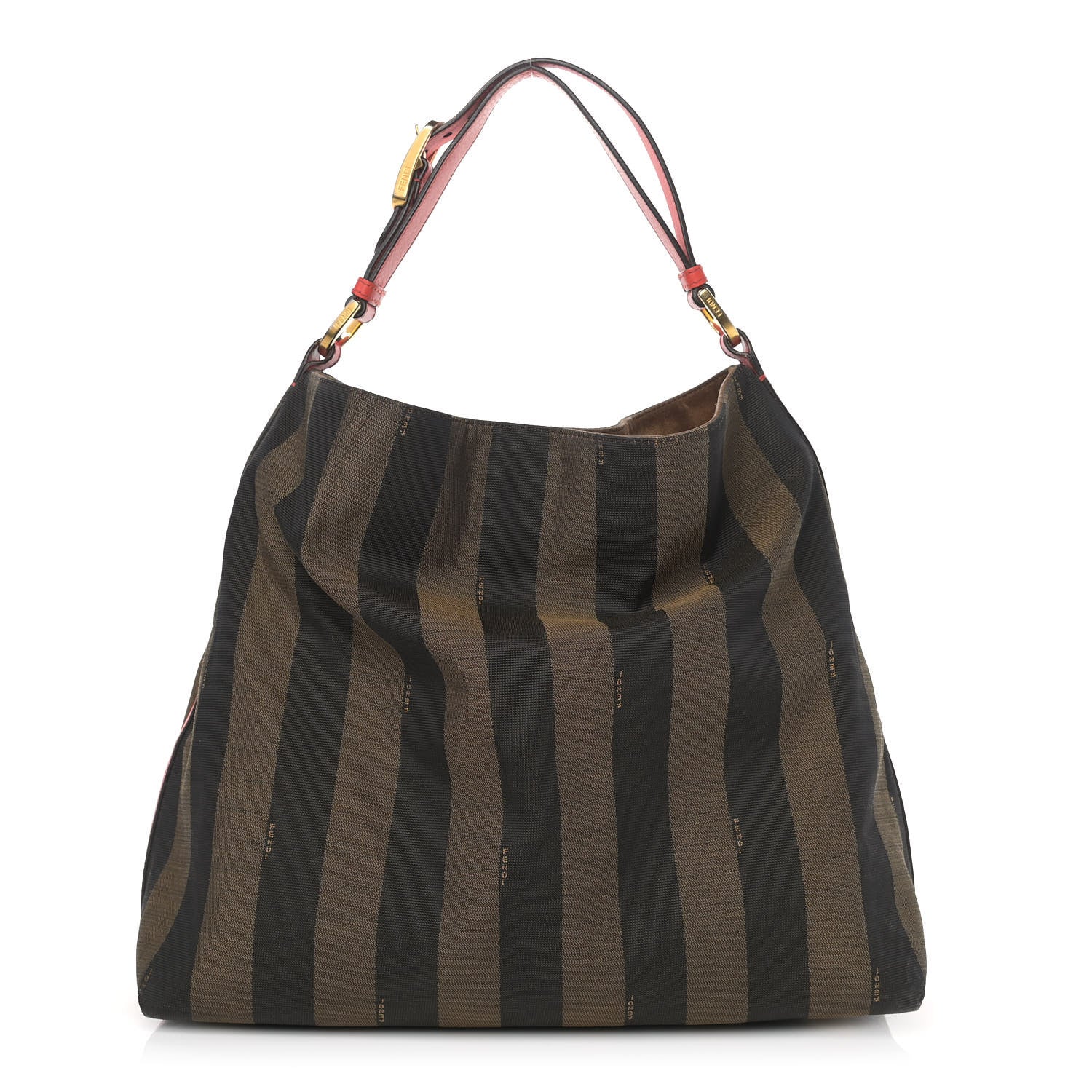 Fendi Pequin Vitello Large Hobo Tobacco Papavero 1 of 12