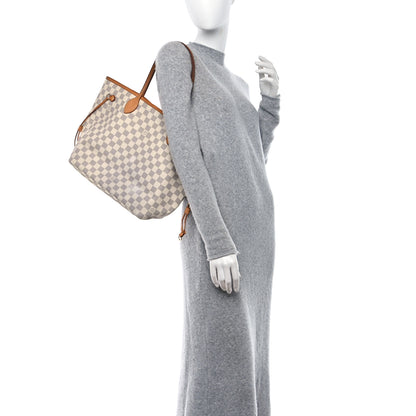 Louis Vuitton Damier Azur Neo Neverfull MM Rose Ballerine 2 of 10