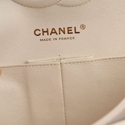 Chanel Caviar Quilted Medium Double Flap White 11 of 15
