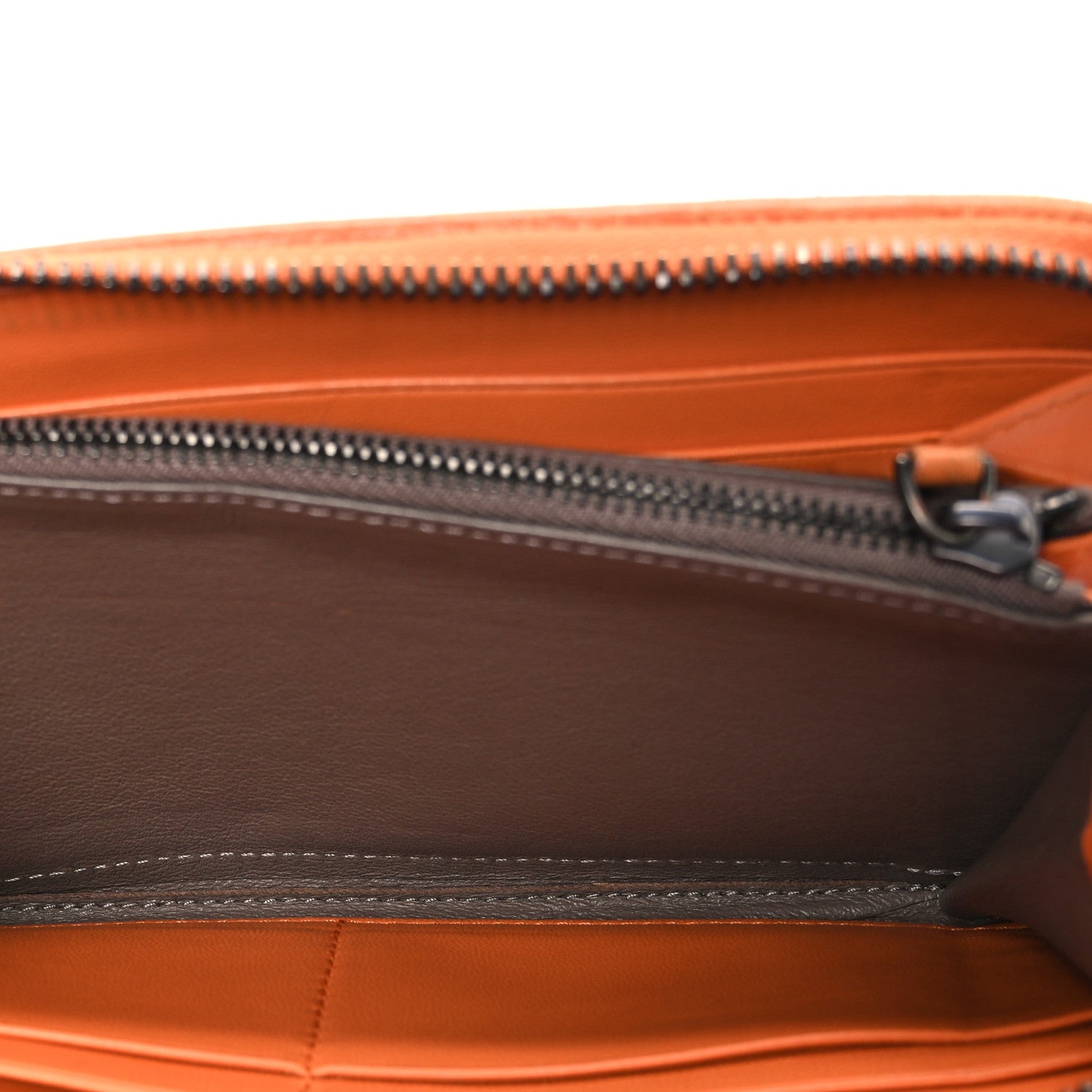Bottega Veneta Nappa Intrecciato Zip Around Wallet Orange 1862291