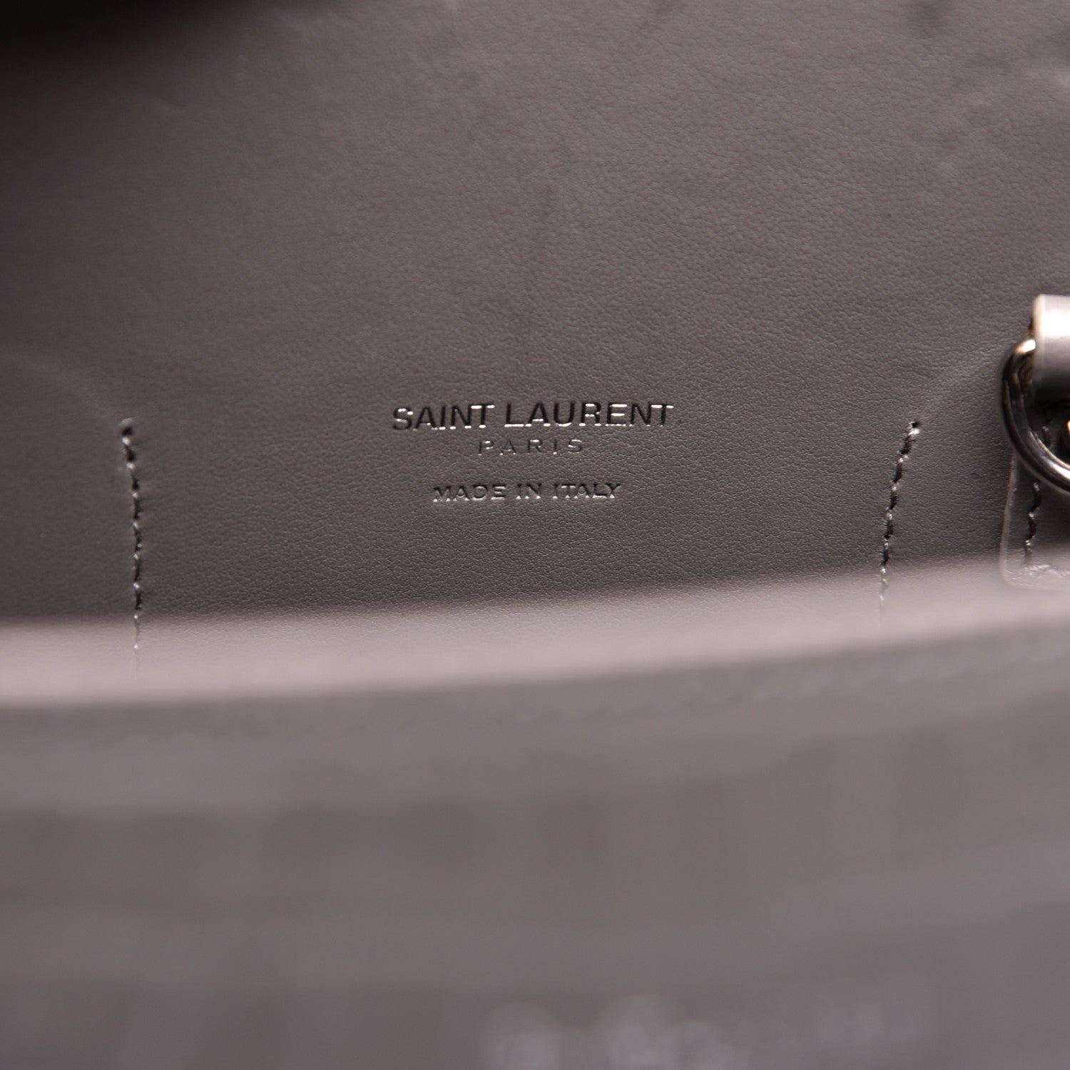Saint Laurent Calfskin Crocodile Embossed Small Sac De Jour Fog 8 of 11